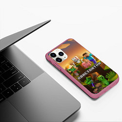 Чехол iPhone 11 Pro матовый Константин Minecraft, цвет: 3D-малиновый — фото 2