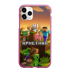 Чехол iPhone 11 Pro матовый Кристина Minecraft