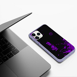 Чехол iPhone 11 Pro матовый Blink 182 фиолетовые брызги, цвет: 3D-светло-сиреневый — фото 2