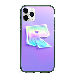 Чехол iPhone 11 Pro матовый Roblox gradient, цвет: 3D-темно-зеленый