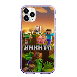 Чехол iPhone 11 Pro матовый Никита Minecraft