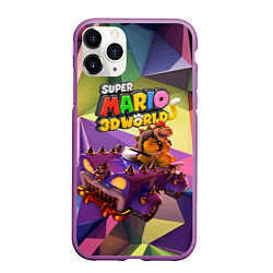 Чехол iPhone 11 Pro матовый Точило Боузера - Super Mario 3D World, цвет: 3D-фиолетовый