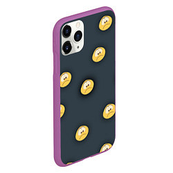 Чехол iPhone 11 Pro матовый Грусть смайла, цвет: 3D-фиолетовый — фото 2