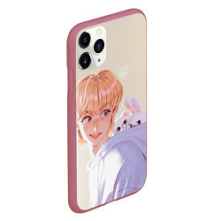 Чехол iPhone 11 Pro матовый SKZOO Felix Jinniret Leebit, цвет: 3D-малиновый — фото 2