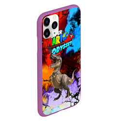 Чехол iPhone 11 Pro матовый Super Mario Odyssey - Dinosaur - Nintendo, цвет: 3D-фиолетовый — фото 2