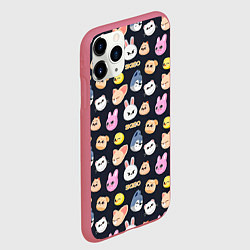 Чехол iPhone 11 Pro матовый Skzoo pattern, цвет: 3D-малиновый — фото 2