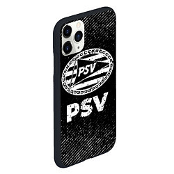 Чехол iPhone 11 Pro матовый PSV с потертостями на темном фоне, цвет: 3D-черный — фото 2