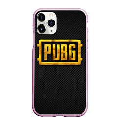 Чехол iPhone 11 Pro матовый PUBG gold, цвет: 3D-розовый