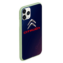 Чехол iPhone 11 Pro матовый Citroёn абстракция неон, цвет: 3D-салатовый — фото 2