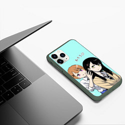 Чехол iPhone 11 Pro матовый Miko and Hana, цвет: 3D-темно-зеленый — фото 2