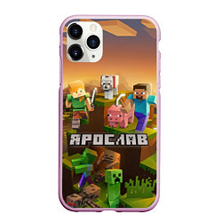 Чехол iPhone 11 Pro матовый Ярослав Minecraft