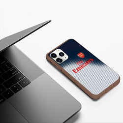 Чехол iPhone 11 Pro матовый Arsenal logo абстракция, цвет: 3D-коричневый — фото 2