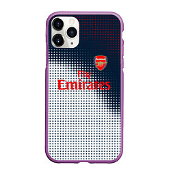 Чехол iPhone 11 Pro матовый Arsenal logo абстракция, цвет: 3D-фиолетовый