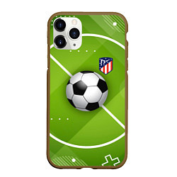 Чехол iPhone 11 Pro матовый Atletico madrid Мяч