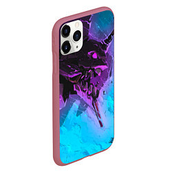 Чехол iPhone 11 Pro матовый Neon Genesis Evangelion - Eva 01, цвет: 3D-малиновый — фото 2