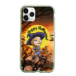 Чехол iPhone 11 Pro матовый Happy Halloween - Witch