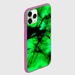 Чехол iPhone 11 Pro матовый Зеленый фантом, цвет: 3D-фиолетовый — фото 2