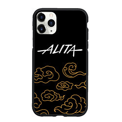 Чехол iPhone 11 Pro матовый Alita anime clouds