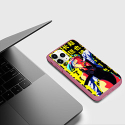 Чехол iPhone 11 Pro матовый Люси из аниме Cyberpunk edgerunners, цвет: 3D-малиновый — фото 2