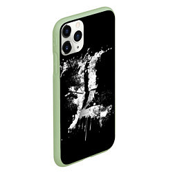 Чехол iPhone 11 Pro матовый Тетрадь смерти брызги красок, цвет: 3D-салатовый — фото 2