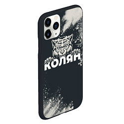 Чехол iPhone 11 Pro матовый Колян зубастый волк, цвет: 3D-черный — фото 2