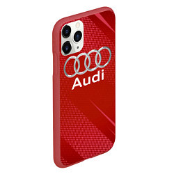 Чехол iPhone 11 Pro матовый Audi abstraction, цвет: 3D-красный — фото 2