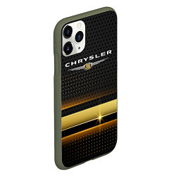 Чехол iPhone 11 Pro матовый Chrysler abstraction, цвет: 3D-темно-зеленый — фото 2