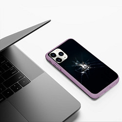 Чехол iPhone 11 Pro матовый Trollface мем, цвет: 3D-сиреневый — фото 2