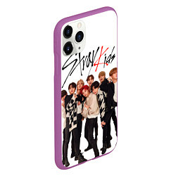 Чехол iPhone 11 Pro матовый Stray Kids white background, цвет: 3D-фиолетовый — фото 2