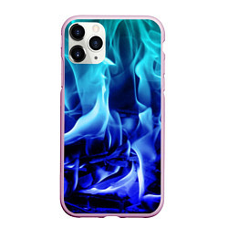 Чехол iPhone 11 Pro матовый Огненный неоновый градиент, цвет: 3D-розовый