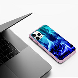 Чехол iPhone 11 Pro матовый Огненный неоновый градиент, цвет: 3D-розовый — фото 2