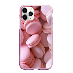 Чехол iPhone 11 Pro матовый Красные и розовые кексы, цвет: 3D-розовый