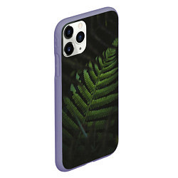 Чехол iPhone 11 Pro матовый Лист папоротника, цвет: 3D-серый — фото 2