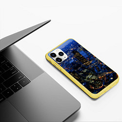 Чехол iPhone 11 Pro матовый Лондон сити, цвет: 3D-желтый — фото 2