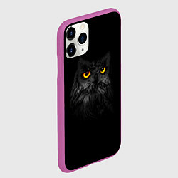 Чехол iPhone 11 Pro матовый Сова ночью, цвет: 3D-фиолетовый — фото 2