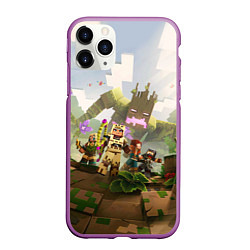 Чехол iPhone 11 Pro матовый Джунгли - Майнкрафт, цвет: 3D-фиолетовый