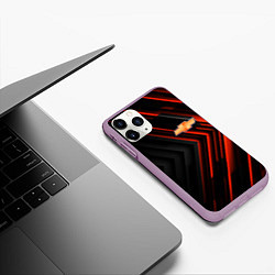 Чехол iPhone 11 Pro матовый Chevrolet art, цвет: 3D-сиреневый — фото 2