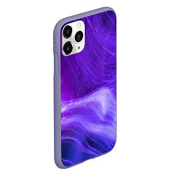 Чехол iPhone 11 Pro матовый Неоновые волны, цвет: 3D-серый — фото 2