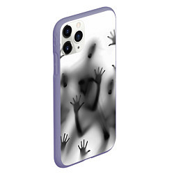 Чехол iPhone 11 Pro матовый Bodies inside behind a white wall, цвет: 3D-серый — фото 2