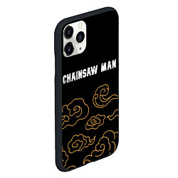 Чехол iPhone 11 Pro матовый Chainsaw Man anime clouds, цвет: 3D-черный — фото 2