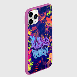Чехол iPhone 11 Pro матовый Electronic cyberpunk case, цвет: 3D-фиолетовый — фото 2