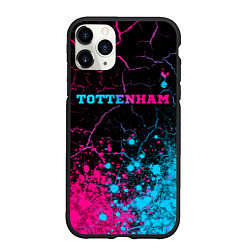 Чехол iPhone 11 Pro матовый Tottenham - neon gradient: символ сверху, цвет: 3D-черный