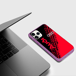 Чехол iPhone 11 Pro матовый Audi, цвет: 3D-фиолетовый — фото 2