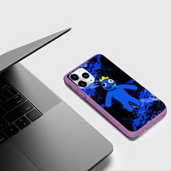 Чехол iPhone 11 Pro матовый Радужные друзья - Синий, цвет: 3D-фиолетовый — фото 2