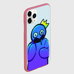 Чехол iPhone 11 Pro матовый Blue Rainbow Friends, цвет: 3D-малиновый — фото 2