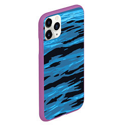 Чехол iPhone 11 Pro матовый Волны Камуфляж, цвет: 3D-фиолетовый — фото 2