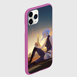 Чехол iPhone 11 Pro матовый Грустная Люси, цвет: 3D-фиолетовый — фото 2