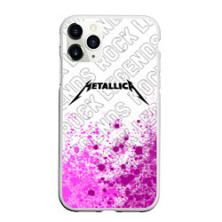 Чехол iPhone 11 Pro матовый Metallica rock legends: символ сверху, цвет: 3D-белый