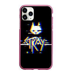 Чехол iPhone 11 Pro матовый Stray glitch logo