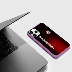 Чехол iPhone 11 Pro матовый Mercedes-Benz art, цвет: 3D-фиолетовый — фото 2